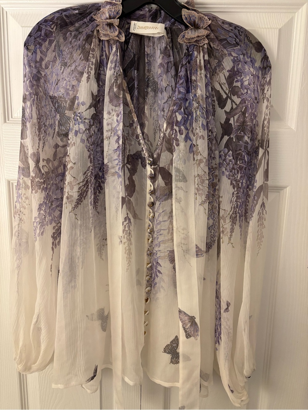 🦋 ZIMMERMANN Luminous Wisteria Butterfly Print Two-Piece Set 🦋 - Picture 10 of 13